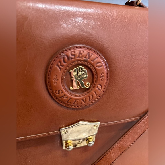 Vintage hard shell leather Rosineo Splendid briefcase - Picture 4 of 8